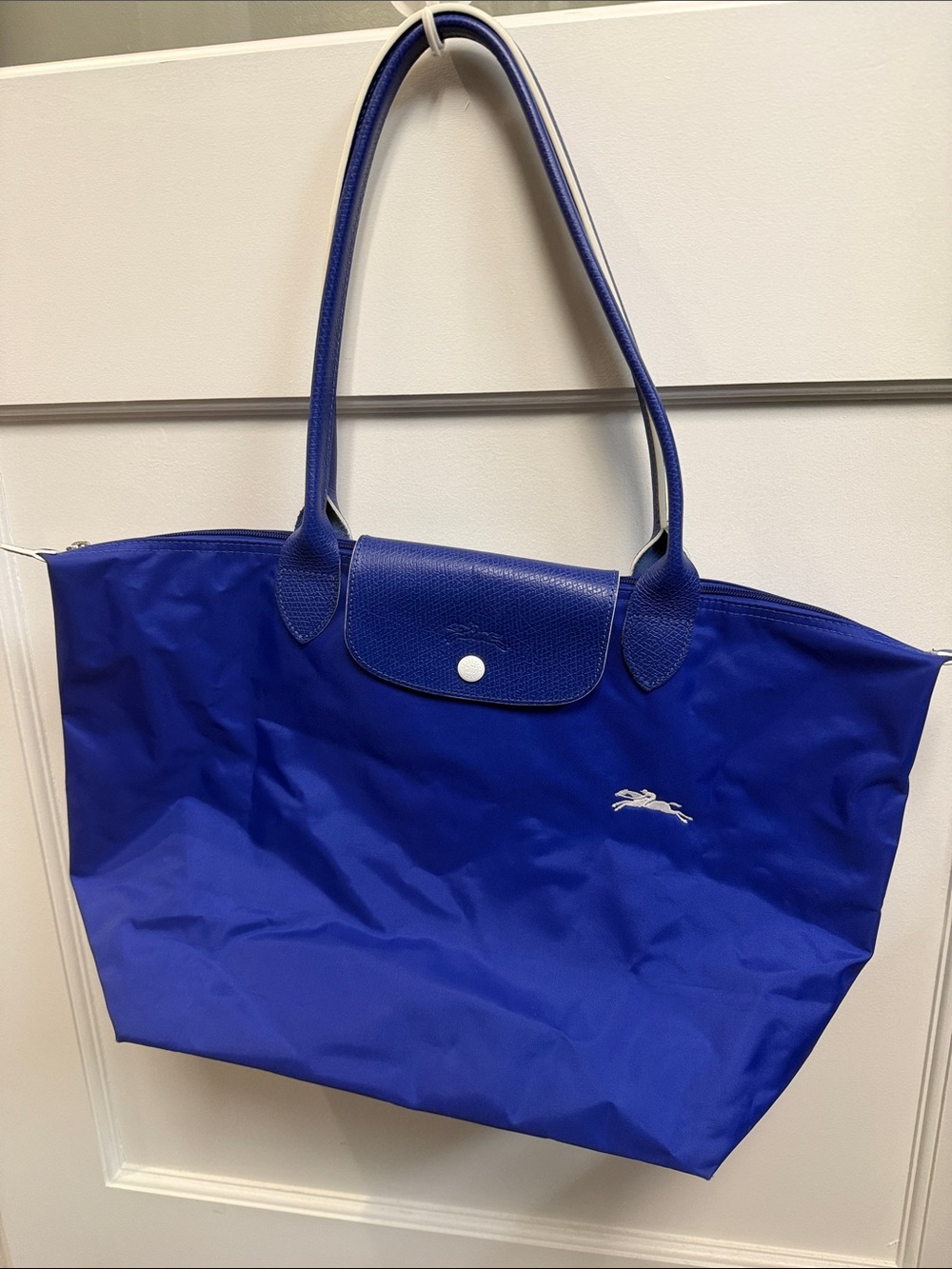 Longchamp Royal Blue Le Pliage Tote with Top Flap